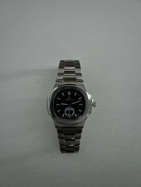 Reloj George Luxury Negro y Plateado