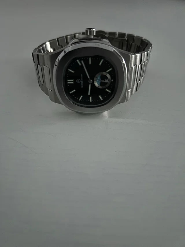 Reloj George Luxury Negro y Plateado