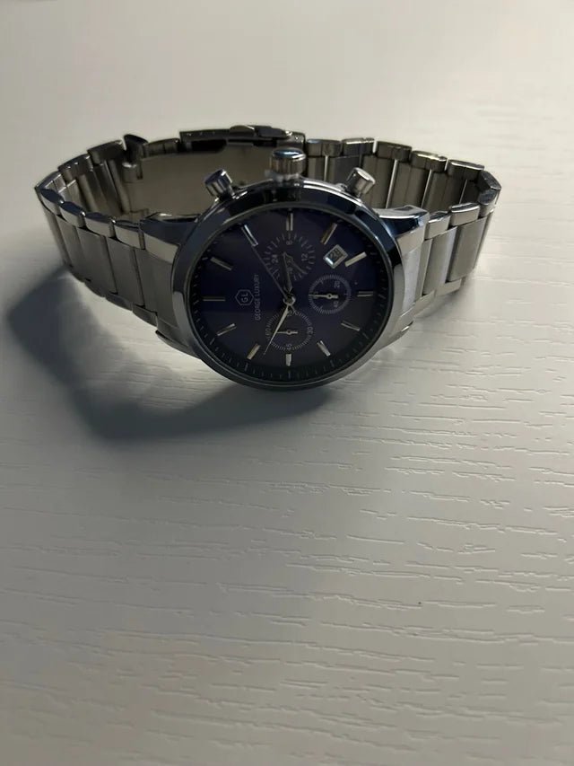 Reloj George Luxury Azul y Plateado