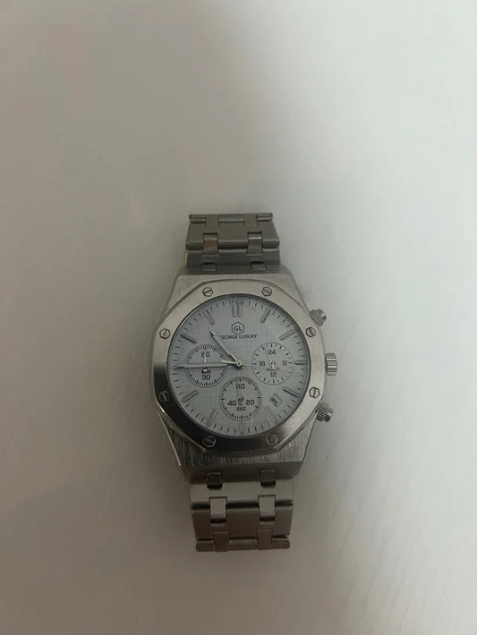 Reloj George Luxury Plata y Blanco