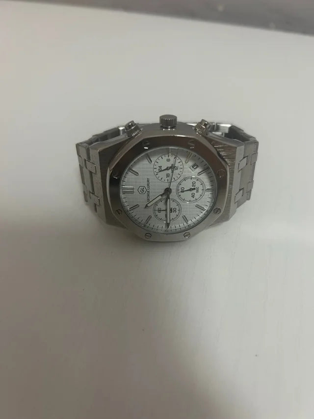 Reloj George Luxury Plata y Blanco